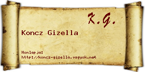Koncz Gizella névjegykártya