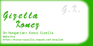gizella koncz business card